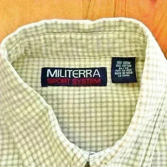 Vintage Oversized Plaid  Gingham Pastel Green Short Sleeves Button Down Shirt. - Picture 3 of 11